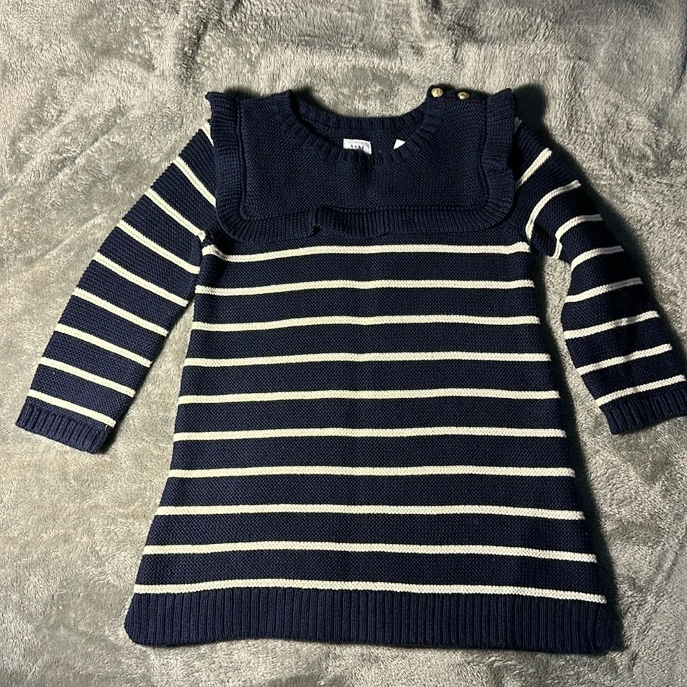 NWT Baby Gap Navy Sweater Dress 6-12m